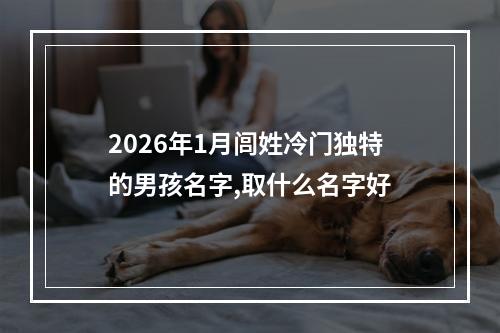 2026年1月闾姓冷门独特的男孩名字,取什么名字好