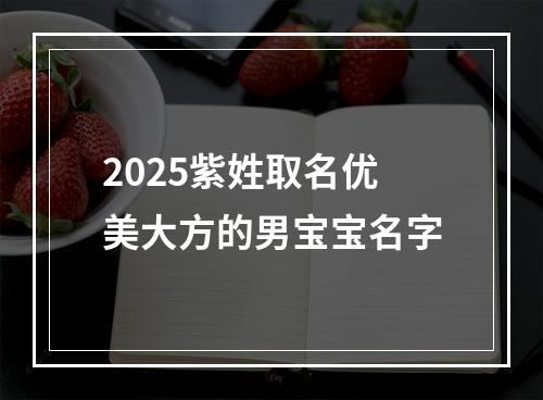 2025紫姓取名优美大方的男宝宝名字