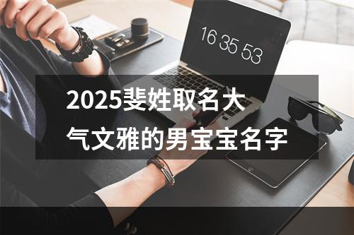2025斐姓取名大气文雅的男宝宝名字