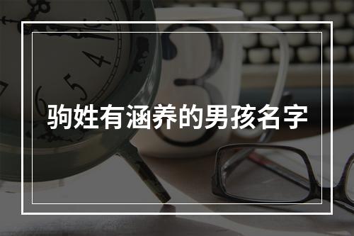 驹姓有涵养的男孩名字