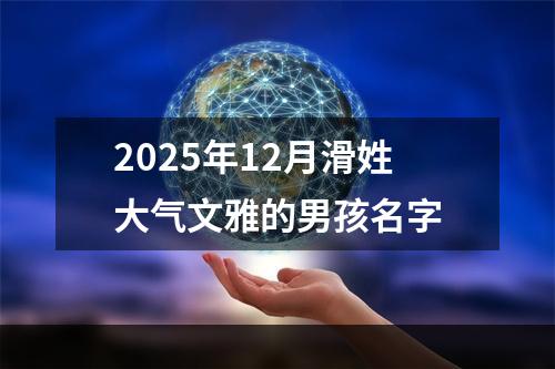 2025年12月滑姓大气文雅的男孩名字