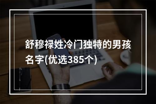 舒穆禄姓冷门独特的男孩名字(优选385个)