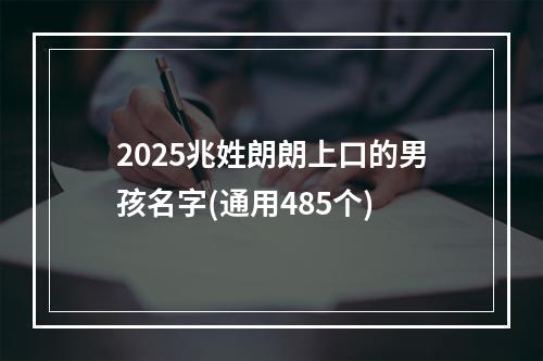 2025兆姓朗朗上口的男孩名字(通用485个)