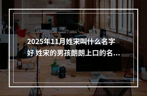 2025年11月姓宋叫什么名字好 姓宋的男孩朗朗上口的名字