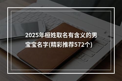 2025年桓姓取名有含义的男宝宝名字(精彩推荐572个)