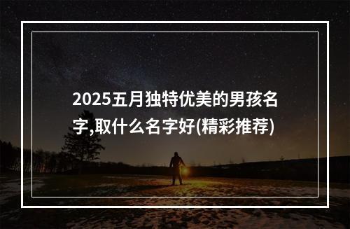 2025五月独特优美的男孩名字,取什么名字好(精彩推荐)