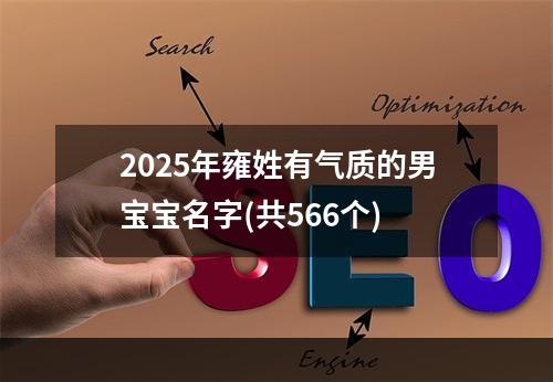 2025年雍姓有气质的男宝宝名字(共566个)