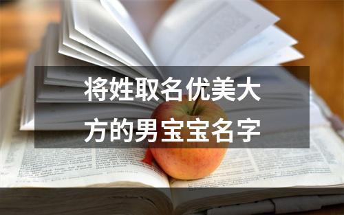 将姓取名优美大方的男宝宝名字