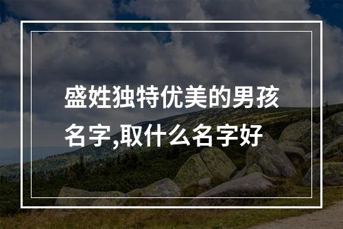 盛姓独特优美的男孩名字,取什么名字好