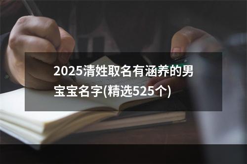 2025清姓取名有涵养的男宝宝名字(精选525个)