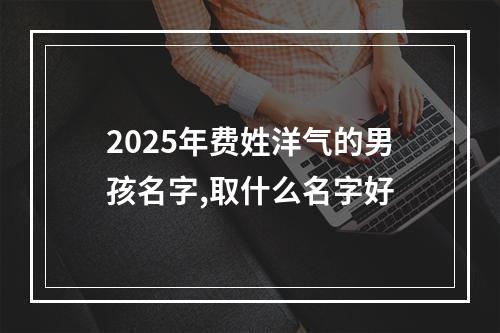 2025年费姓洋气的男孩名字,取什么名字好