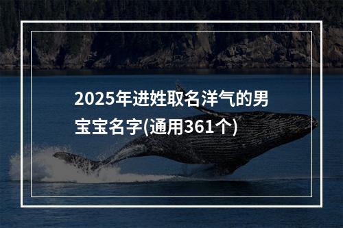 2025年进姓取名洋气的男宝宝名字(通用361个)