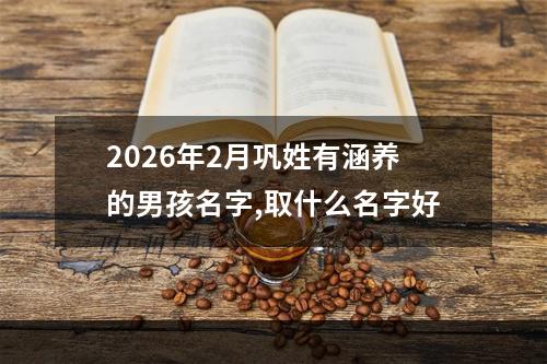 2026年2月巩姓有涵养的男孩名字,取什么名字好