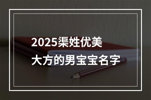 2025渠姓优美大方的男宝宝名字