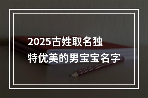 2025古姓取名独特优美的男宝宝名字