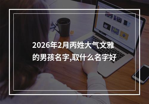 2026年2月丙姓大气文雅的男孩名字,取什么名字好