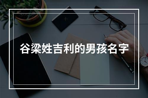 谷梁姓吉利的男孩名字