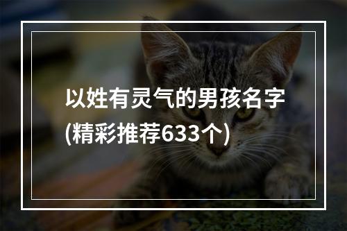 以姓有灵气的男孩名字(精彩推荐633个)