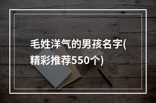 毛姓洋气的男孩名字(精彩推荐550个)