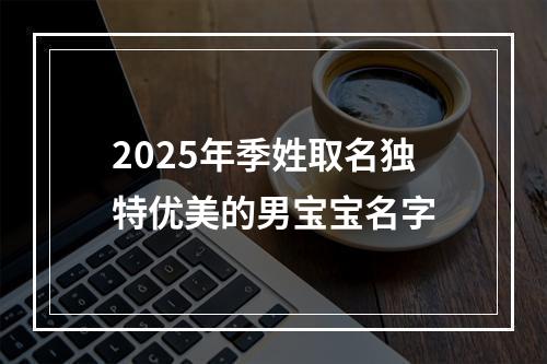 2025年季姓取名独特优美的男宝宝名字