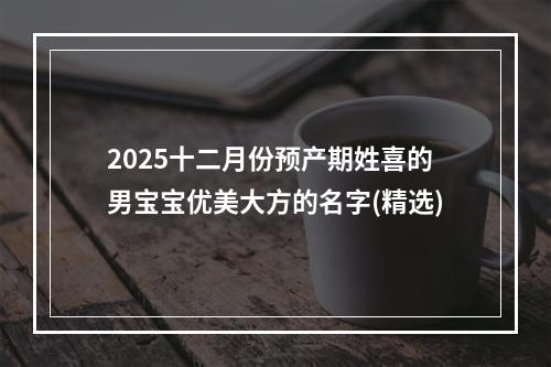 2025十二月份预产期姓喜的男宝宝优美大方的名字(精选)