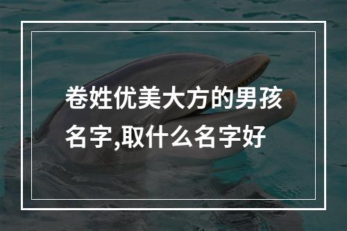 卷姓优美大方的男孩名字,取什么名字好