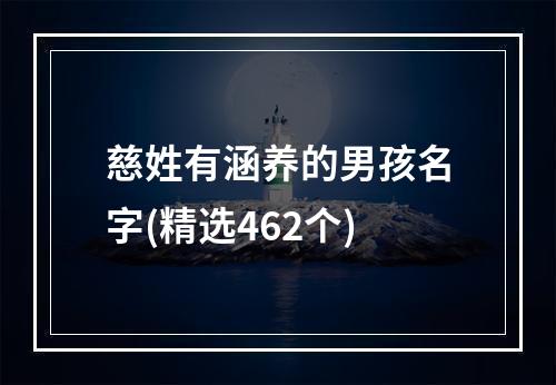 慈姓有涵养的男孩名字(精选462个)