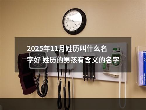 2025年11月姓历叫什么名字好 姓历的男孩有含义的名字