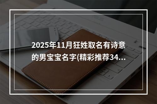 2025年11月狂姓取名有诗意的男宝宝名字(精彩推荐348个)
