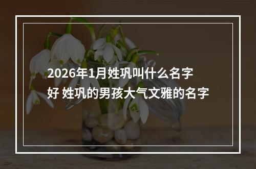 2026年1月姓巩叫什么名字好 姓巩的男孩大气文雅的名字