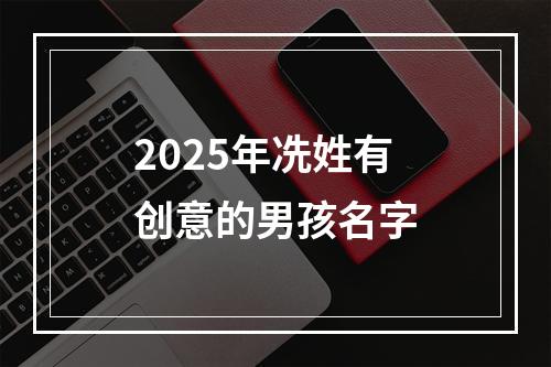 2025年冼姓有创意的男孩名字