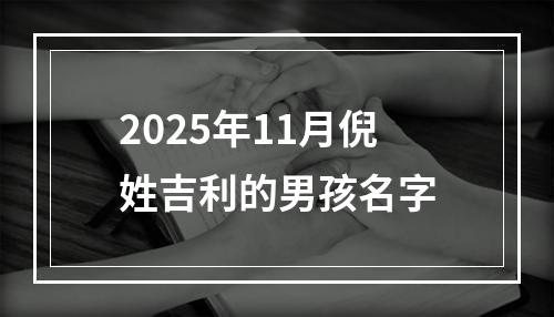 2025年11月倪姓吉利的男孩名字