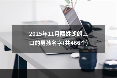 2025年11月隋姓朗朗上口的男孩名字(共466个)