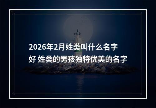 2026年2月姓类叫什么名字好 姓类的男孩独特优美的名字