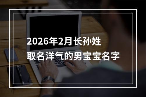 2026年2月长孙姓取名洋气的男宝宝名字