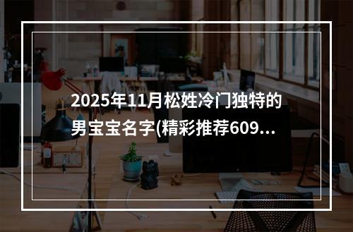 2025年11月松姓冷门独特的男宝宝名字(精彩推荐609个)
