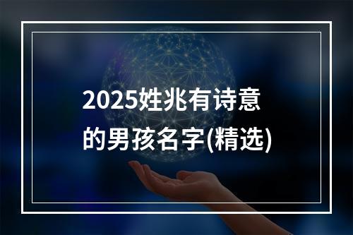 2025姓兆有诗意的男孩名字(精选)