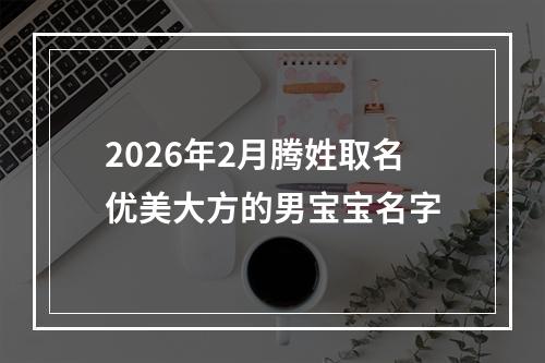 2026年2月腾姓取名优美大方的男宝宝名字