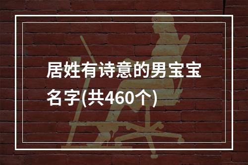 居姓有诗意的男宝宝名字(共460个)