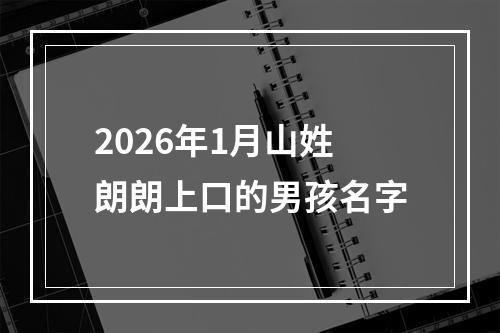 2026年1月山姓朗朗上口的男孩名字