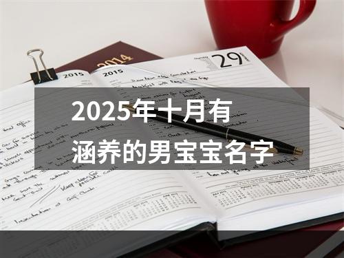2025年十月有涵养的男宝宝名字