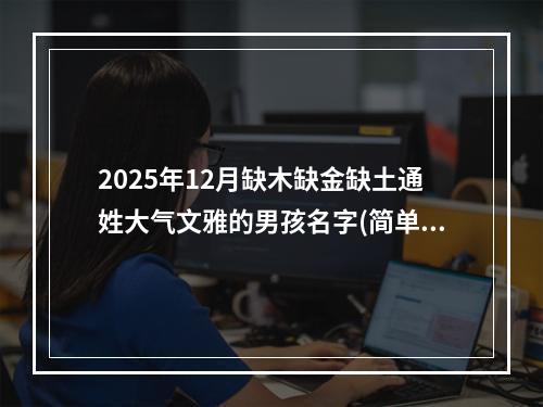 2025年12月缺木缺金缺土通姓大气文雅的男孩名字(简单)