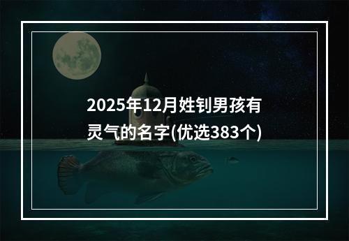 2025年12月姓钊男孩有灵气的名字(优选383个)