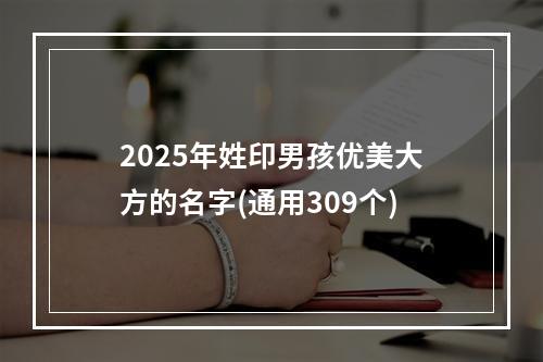 2025年姓印男孩优美大方的名字(通用309个)