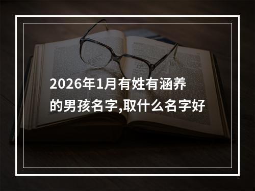 2026年1月有姓有涵养的男孩名字,取什么名字好