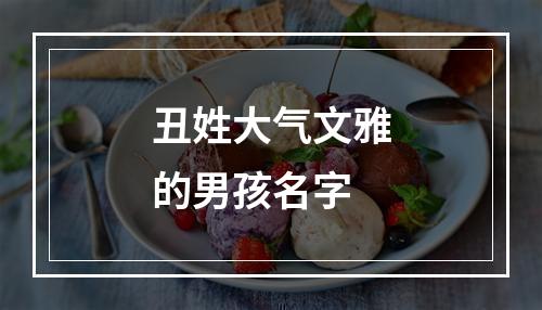 丑姓大气文雅的男孩名字