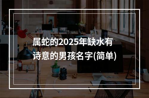 属蛇的2025年缺水有诗意的男孩名字(简单)