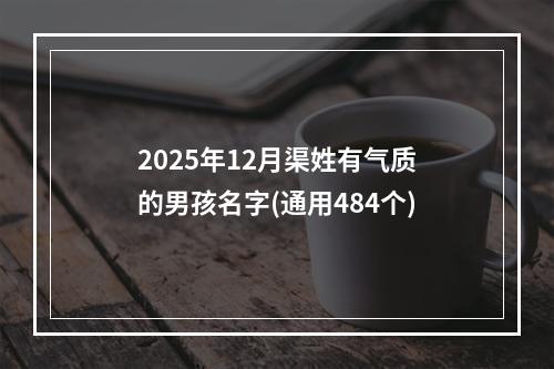 2025年12月渠姓有气质的男孩名字(通用484个)
