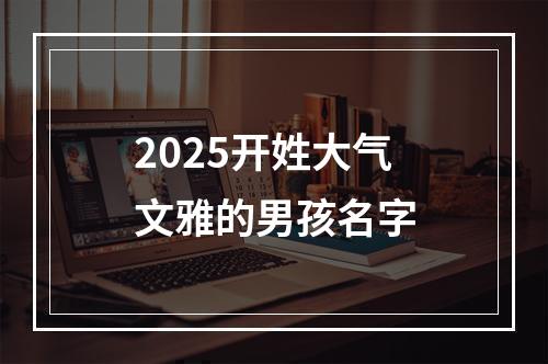 2025开姓大气文雅的男孩名字