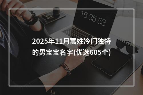 2025年11月蒿姓冷门独特的男宝宝名字(优选605个)